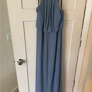 Bill Levkoff Blue Halter Gown for Weddings